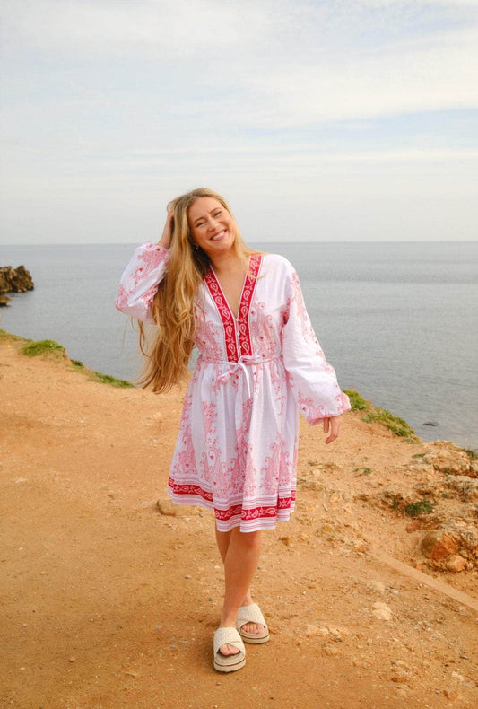 By Lien Cannes Kjole - Bright White/Haute Red