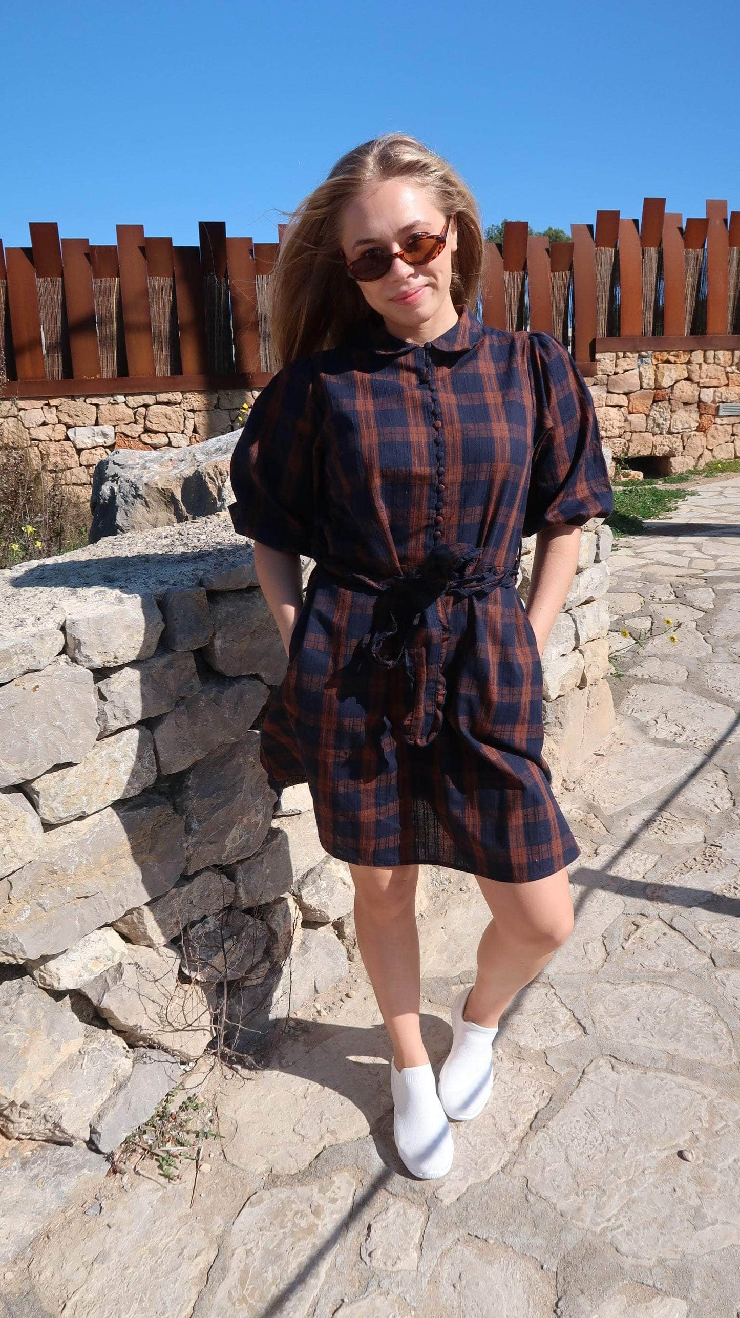 By Lien Classy Kjole - Navy