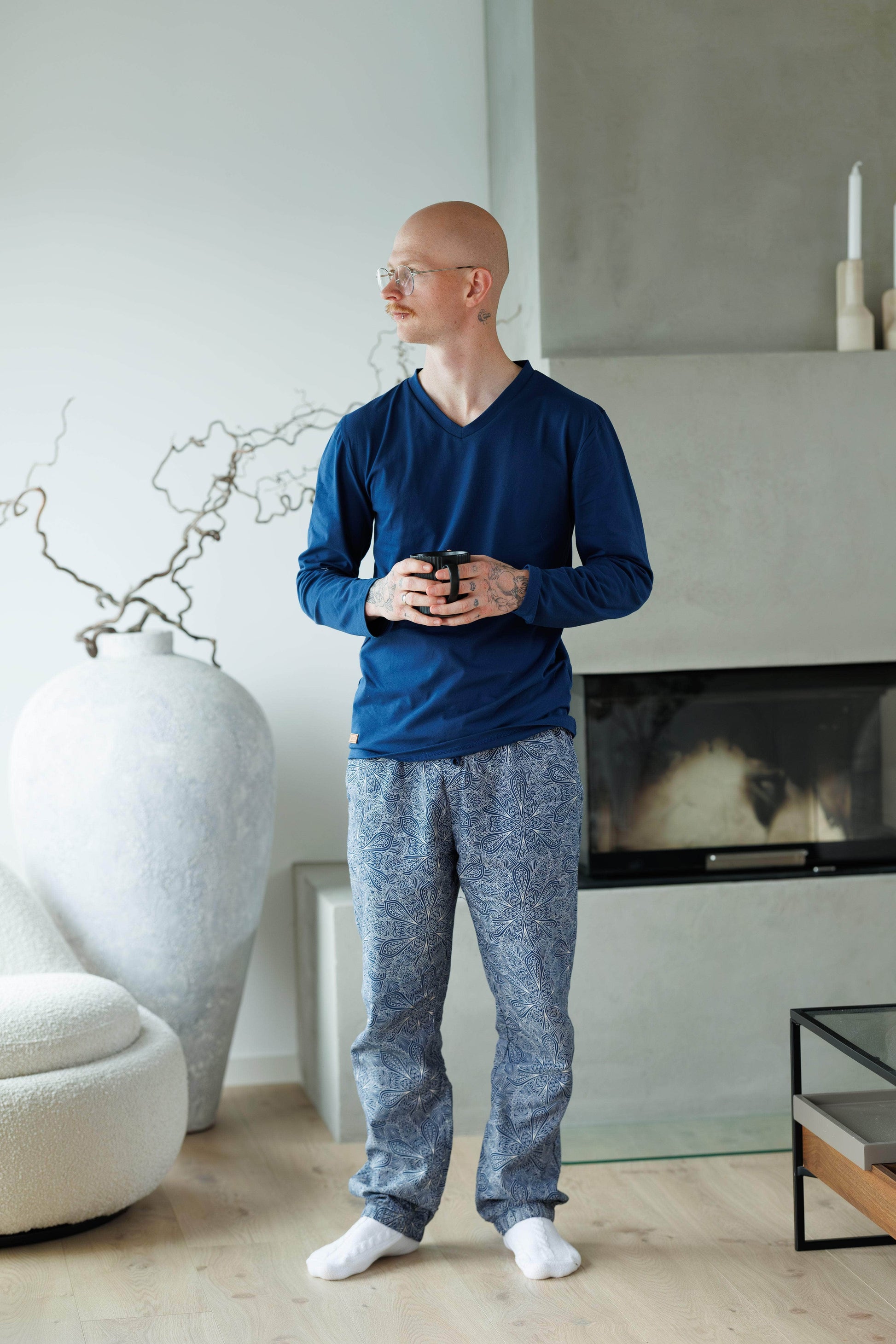 By Lien Comfort Pysj - Herre - Estate Blue