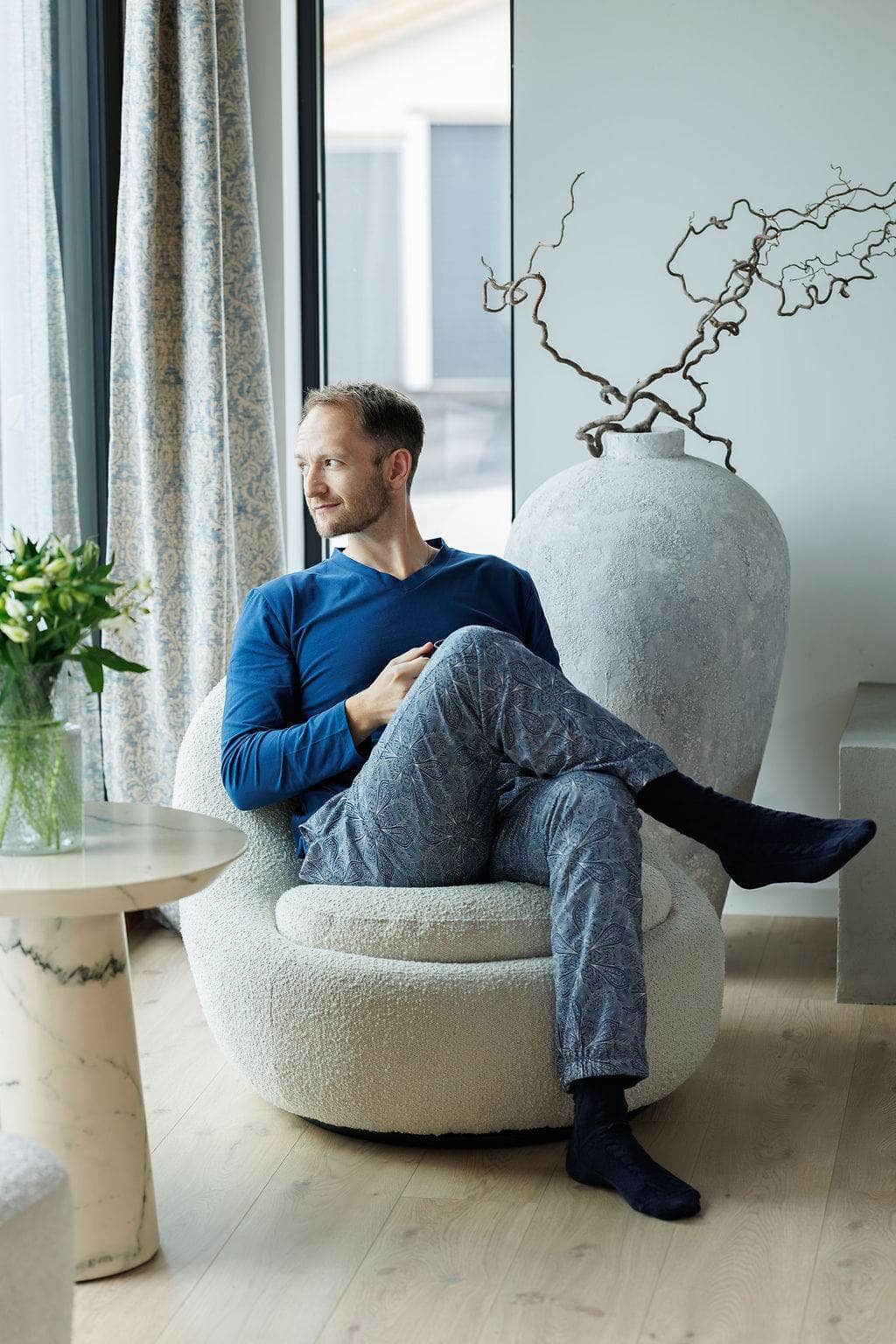 By Lien Comfort Pysj - Herre - Estate Blue