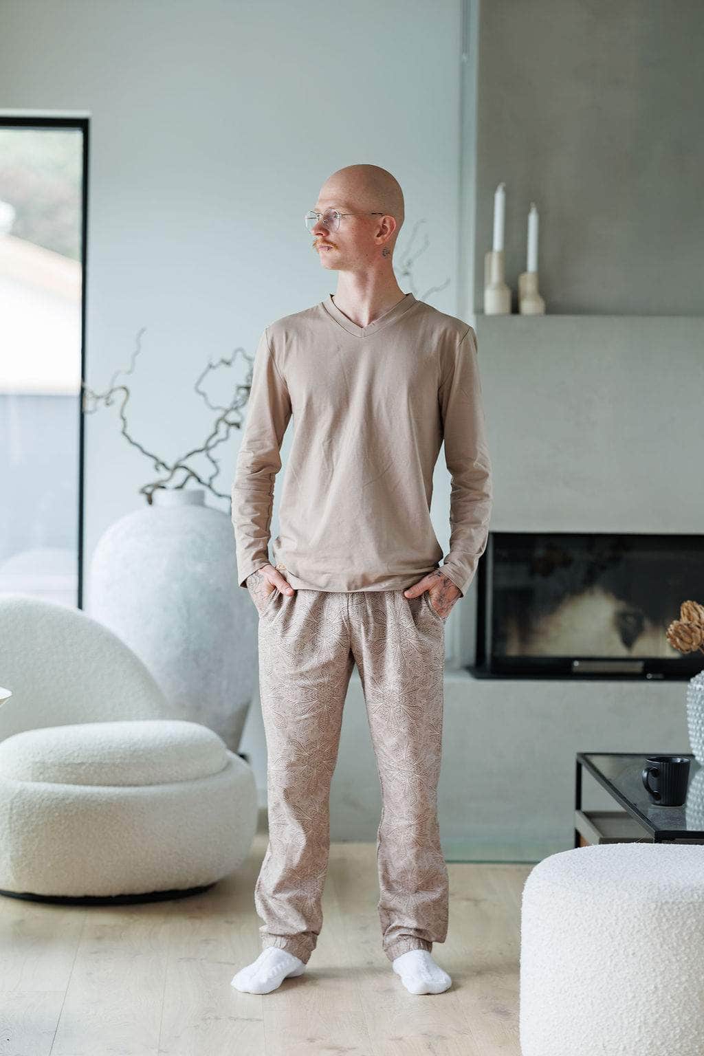 By Lien Comfort Pysj - Herre - Mocha Merinque