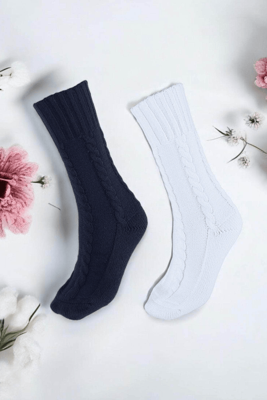 By Lien Cosy Sokker 2 pk - Hvit/Navy