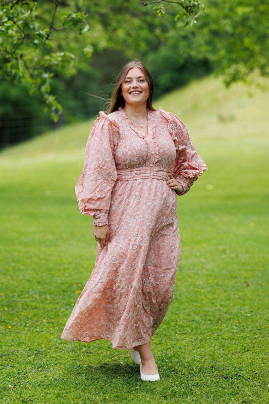 By Lien Kjole Riviera Maxi Kjole - Withered Rose