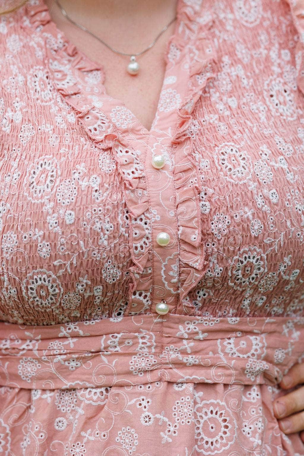 By Lien Kjole Riviera Maxi Kjole - Withered Rose