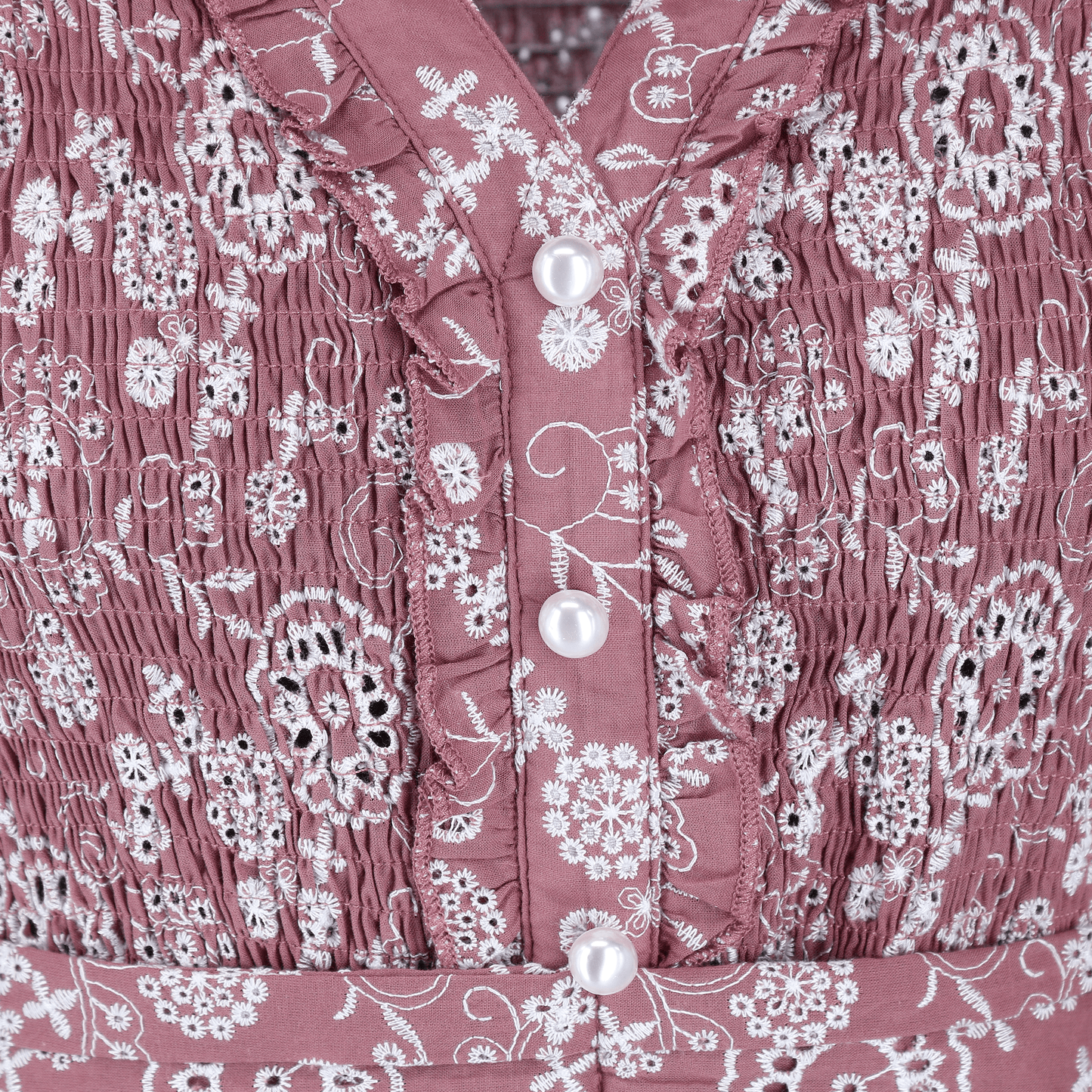 By Lien Kjole Riviera Maxi Kjole - Withered Rose