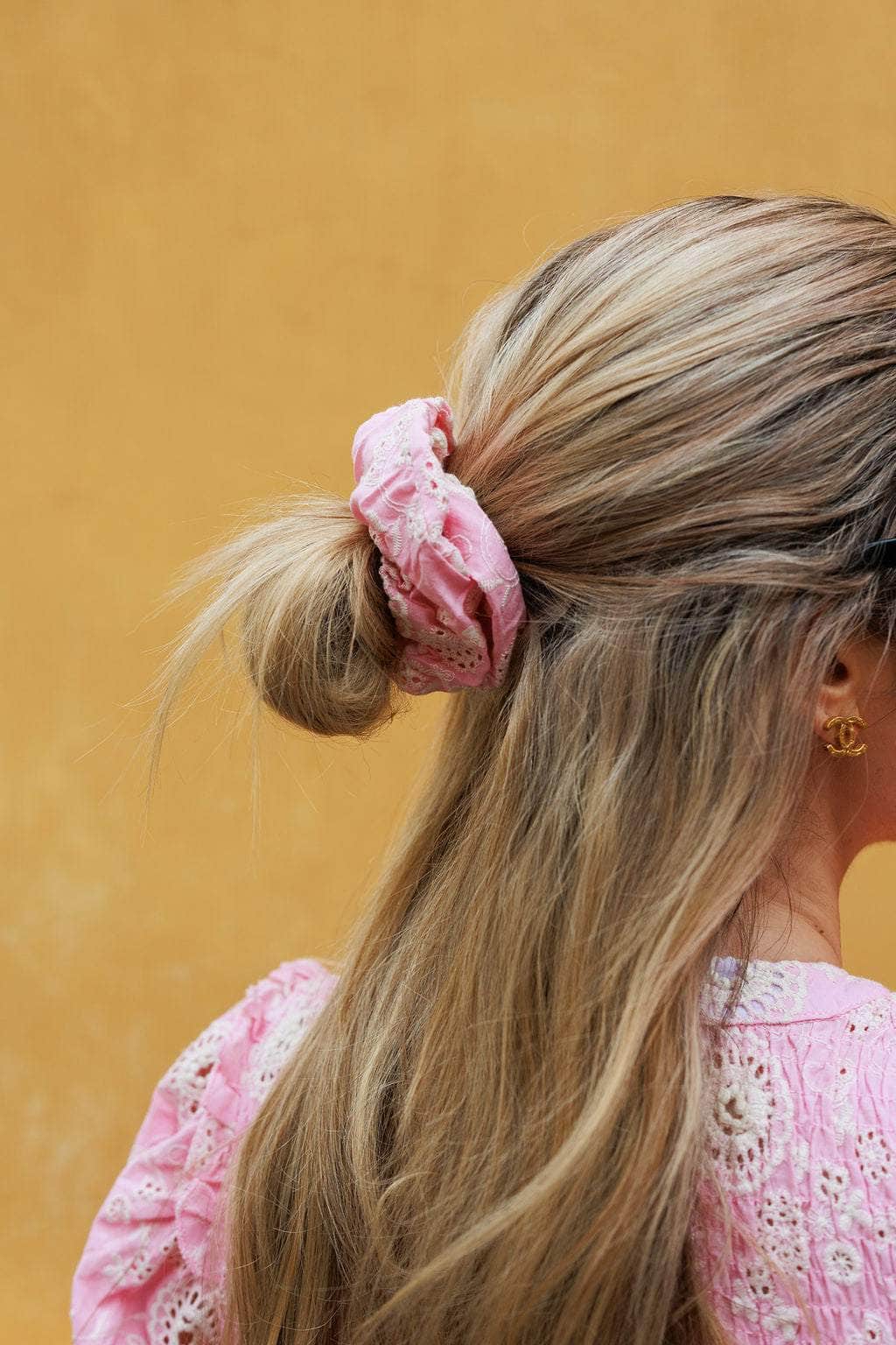 By Lien OZ Hope Scrunchie - Ashley Blue/Coral Blush - 2pk