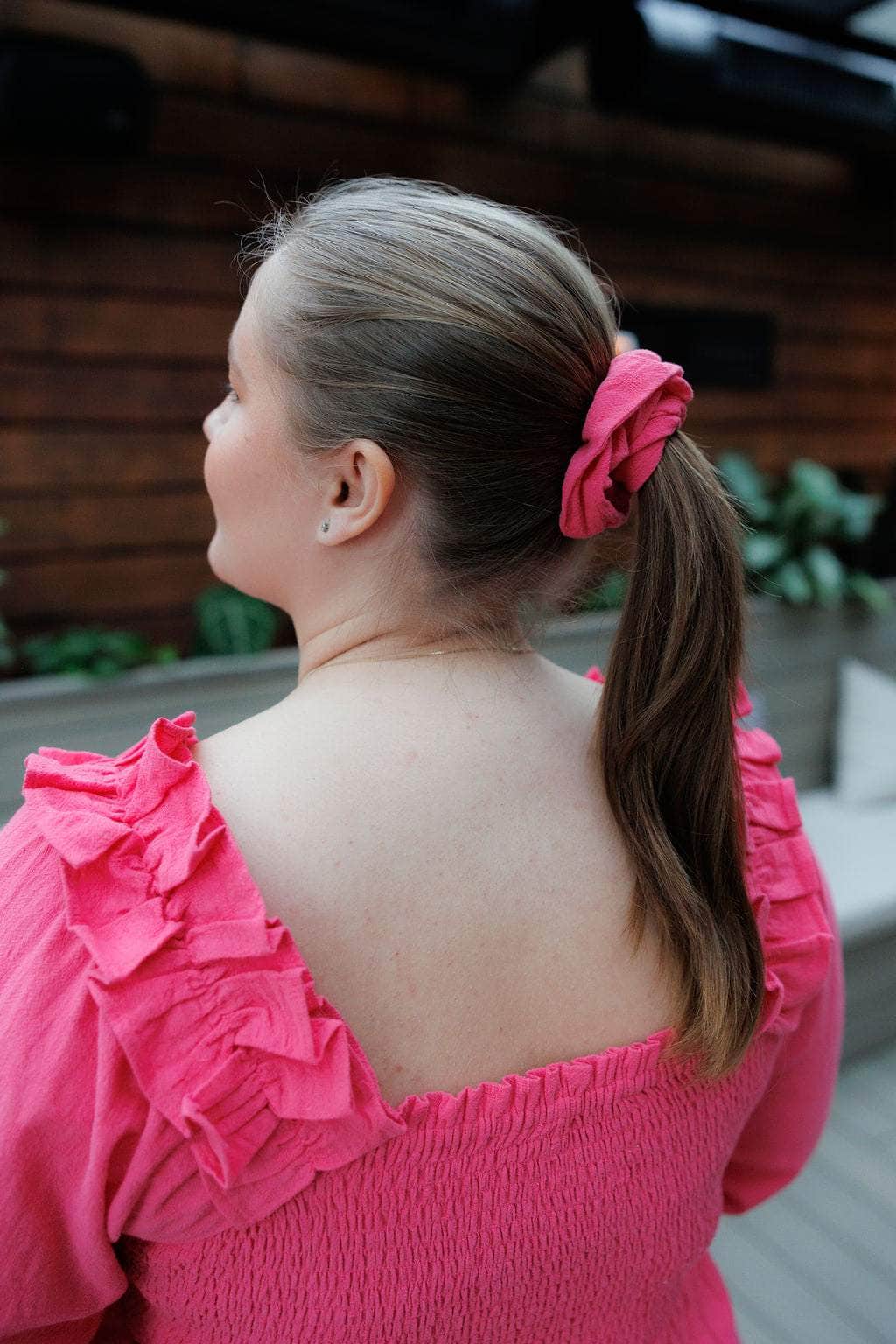 By Lien OZ Lovely Scrunchie 2pk - Mocha Meringue/Pink Flambe