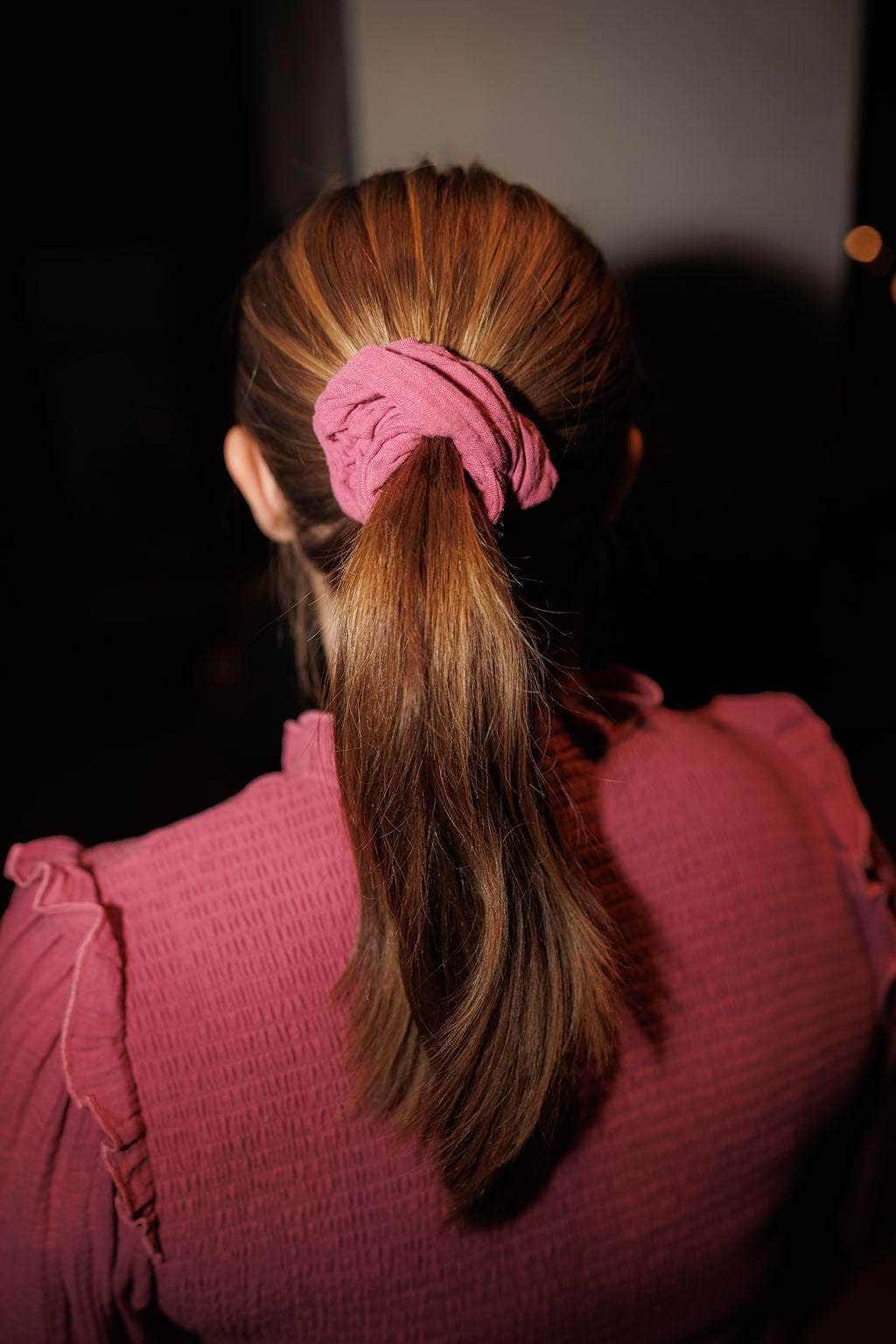 By Lien OZ Musselin Scrunchie - 2pk - Orchid Bloom/Rose Wine