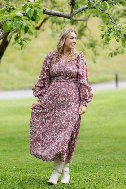 By Lien Riviera Maxi Kjole - Cameo Brown