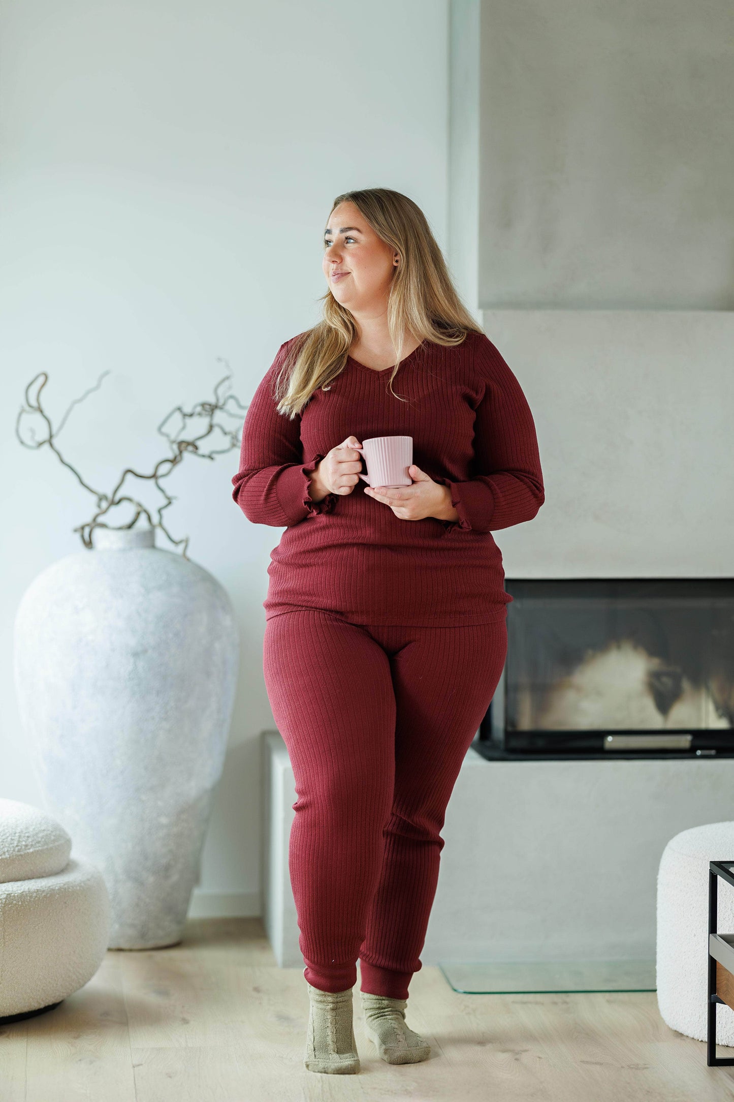 By Lien Signature Loungewear Genser - Cabernet