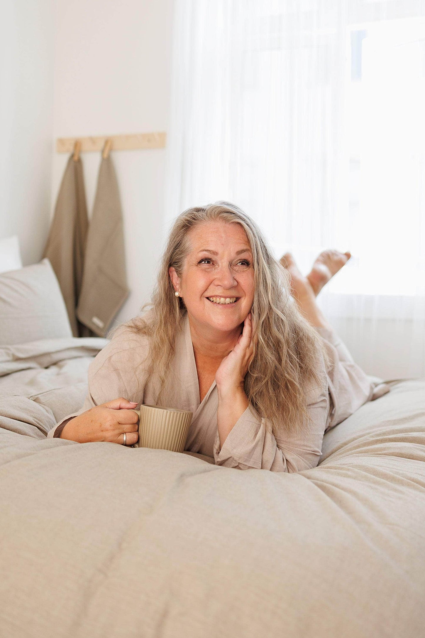 ByLien-Shop Delicate Morgenkåpe - Beige