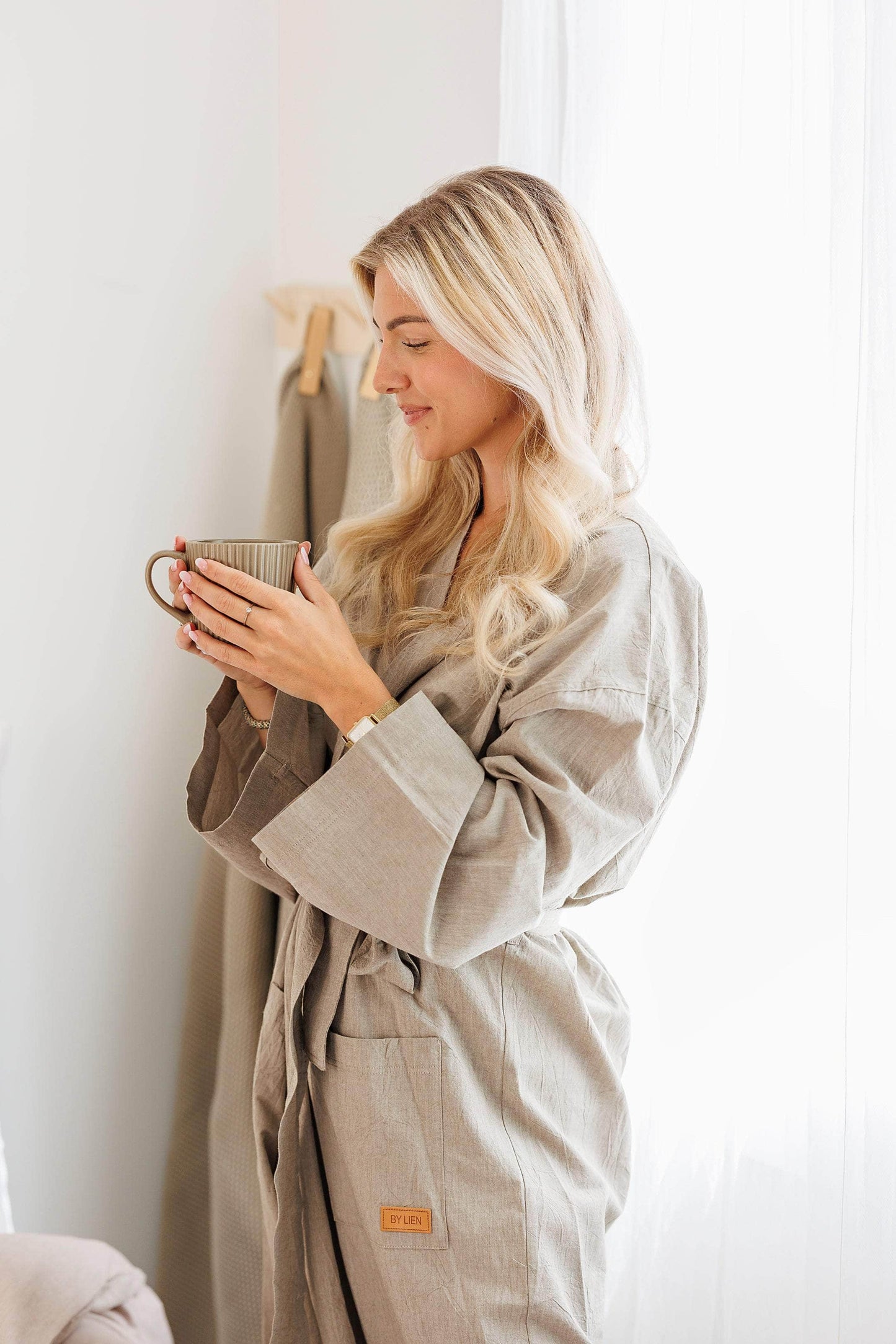 ByLien-Shop Delicate Morgenkåpe - Grønn