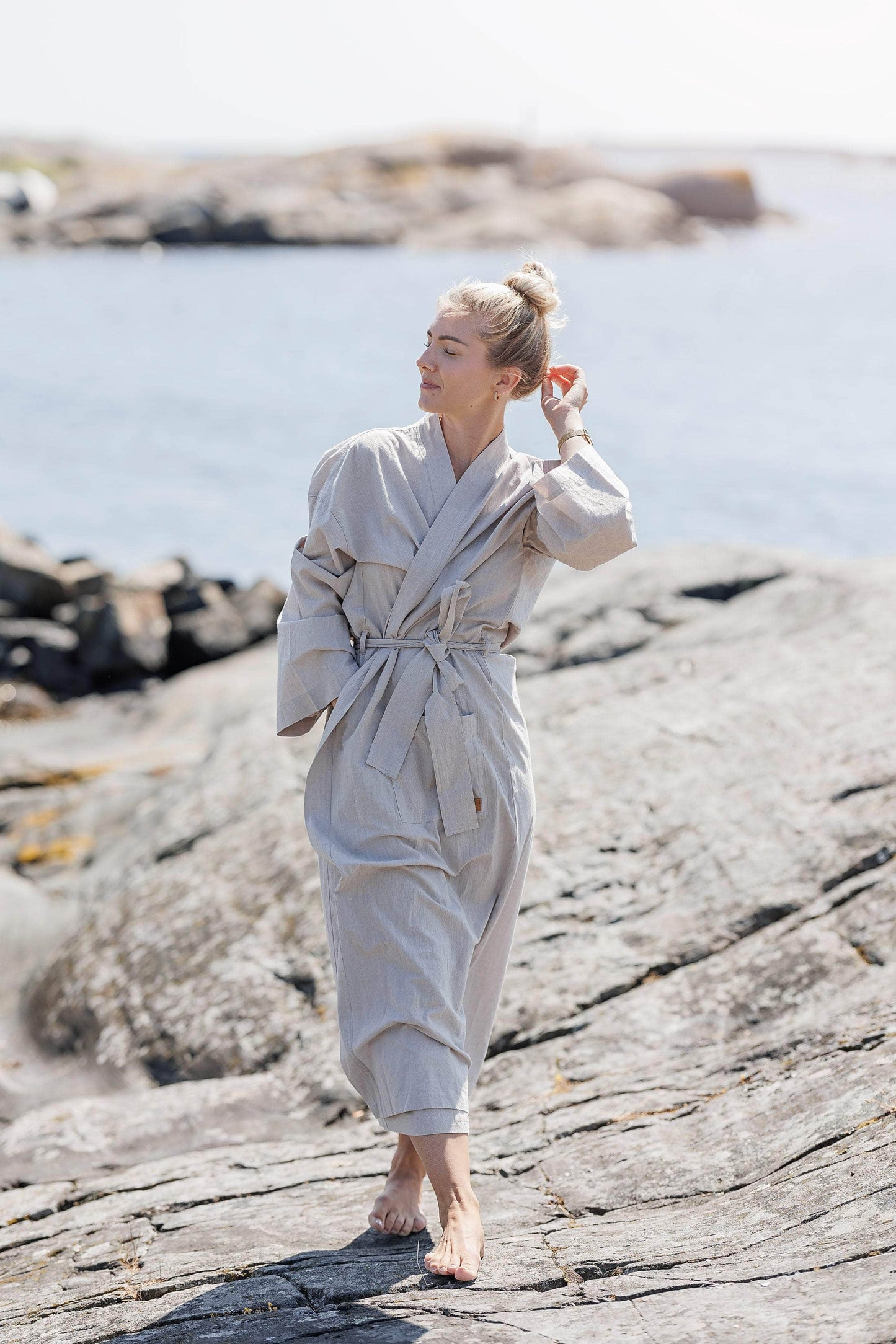 ByLien-Shop Delicate Morgenkåpe - Grønn