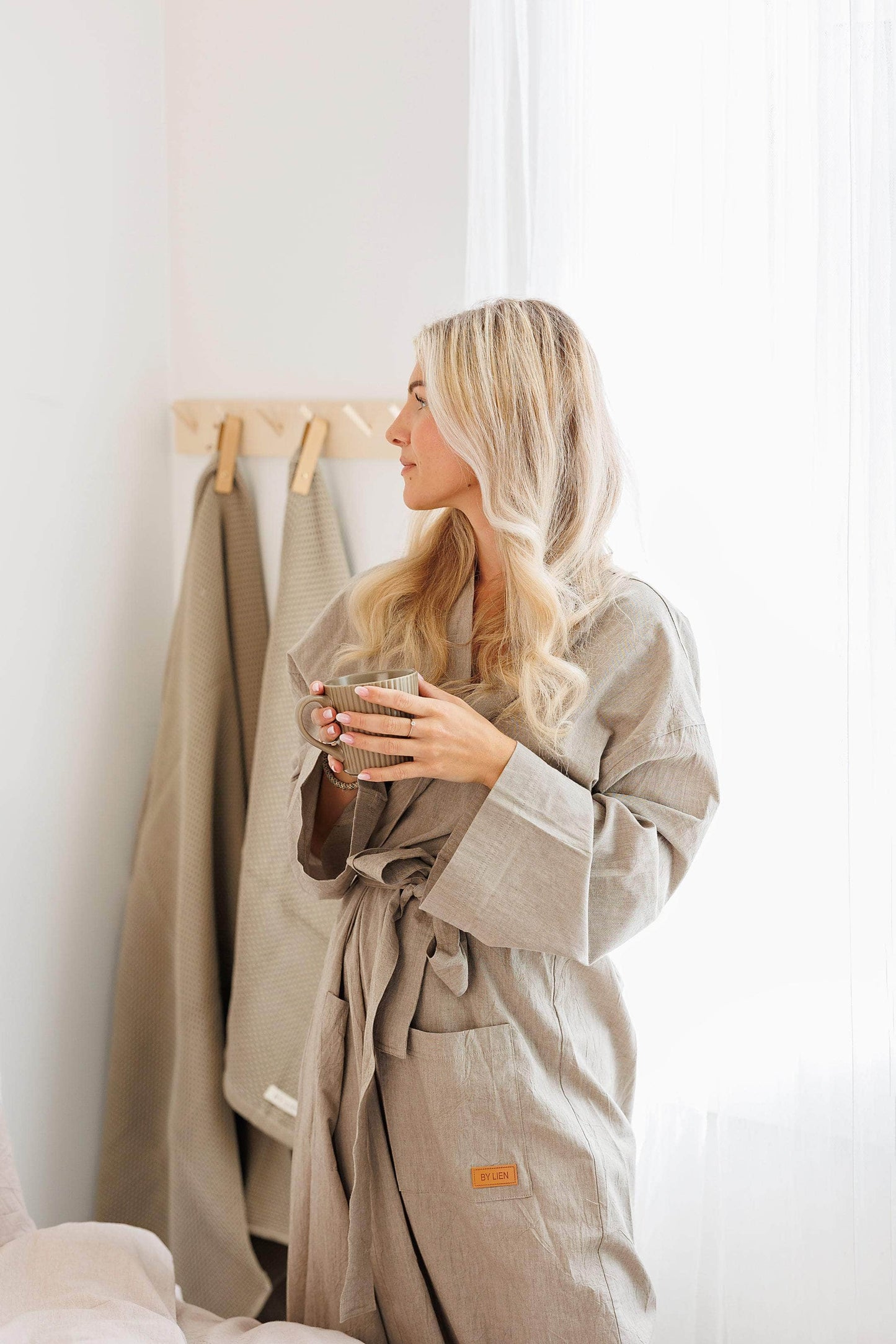ByLien-Shop Delicate Morgenkåpe - Grønn