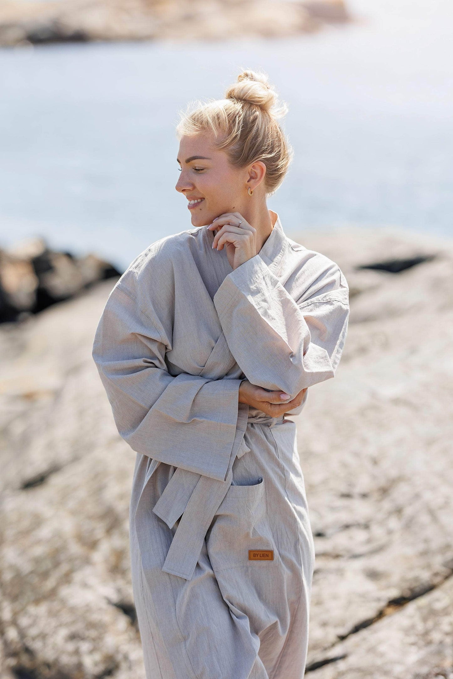 ByLien-Shop Delicate Morgenkåpe - Grønn