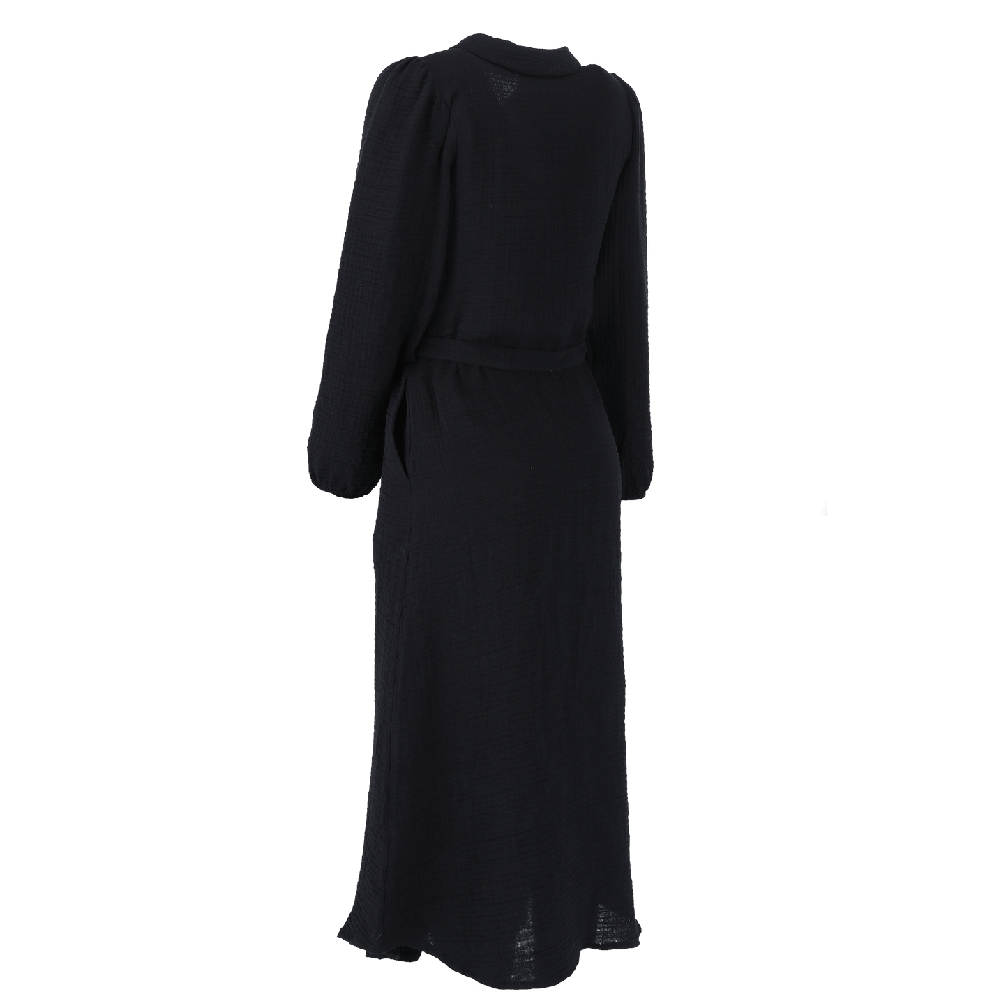 ByLien-Shop Meditate Musselin Skjortekjole - Black Onyx