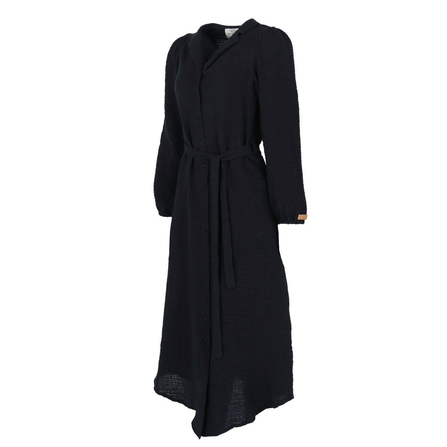 ByLien-Shop Meditate Musselin Skjortekjole - Black Onyx