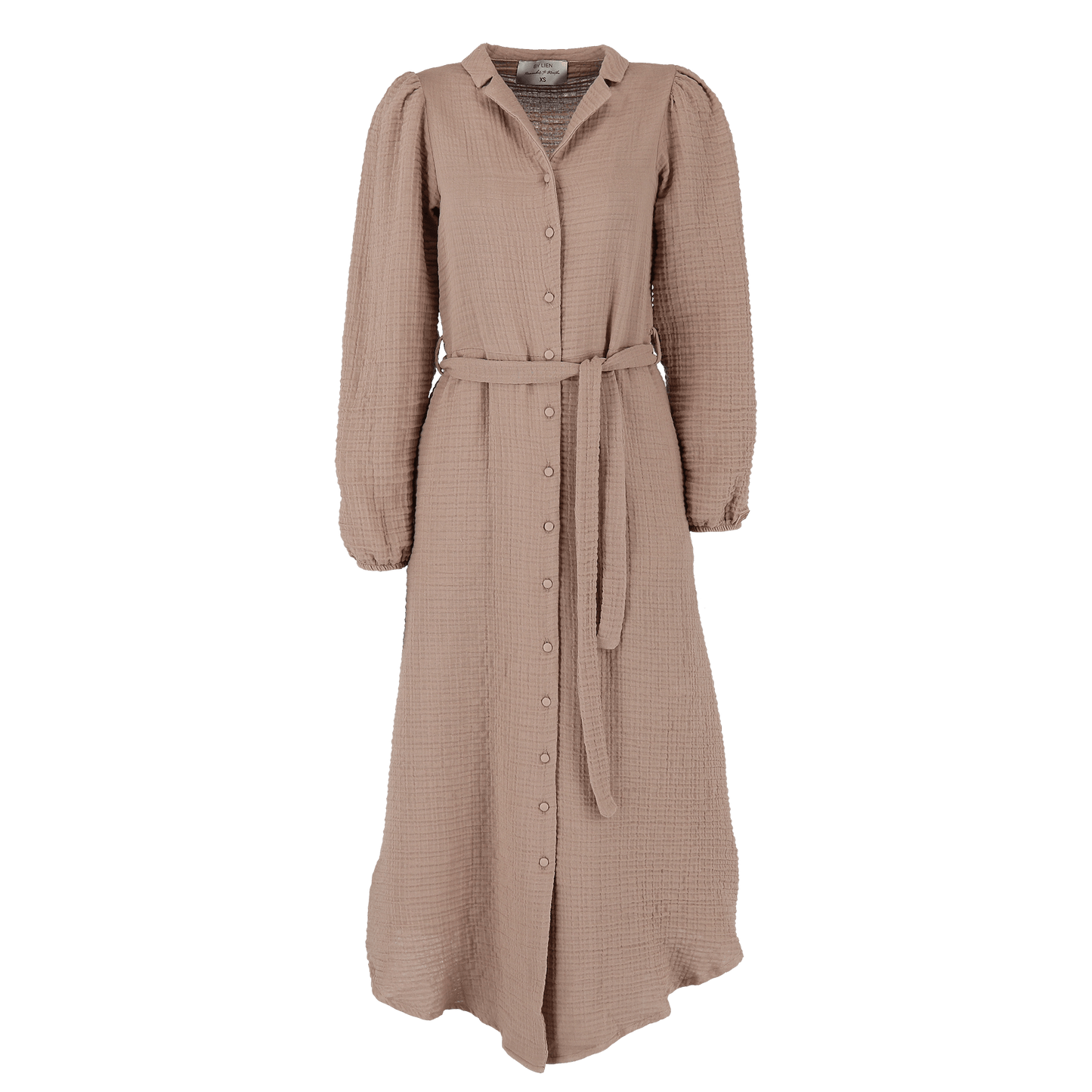 ByLien-Shop Meditate Musselin Skjortekjole - Simply Taupe