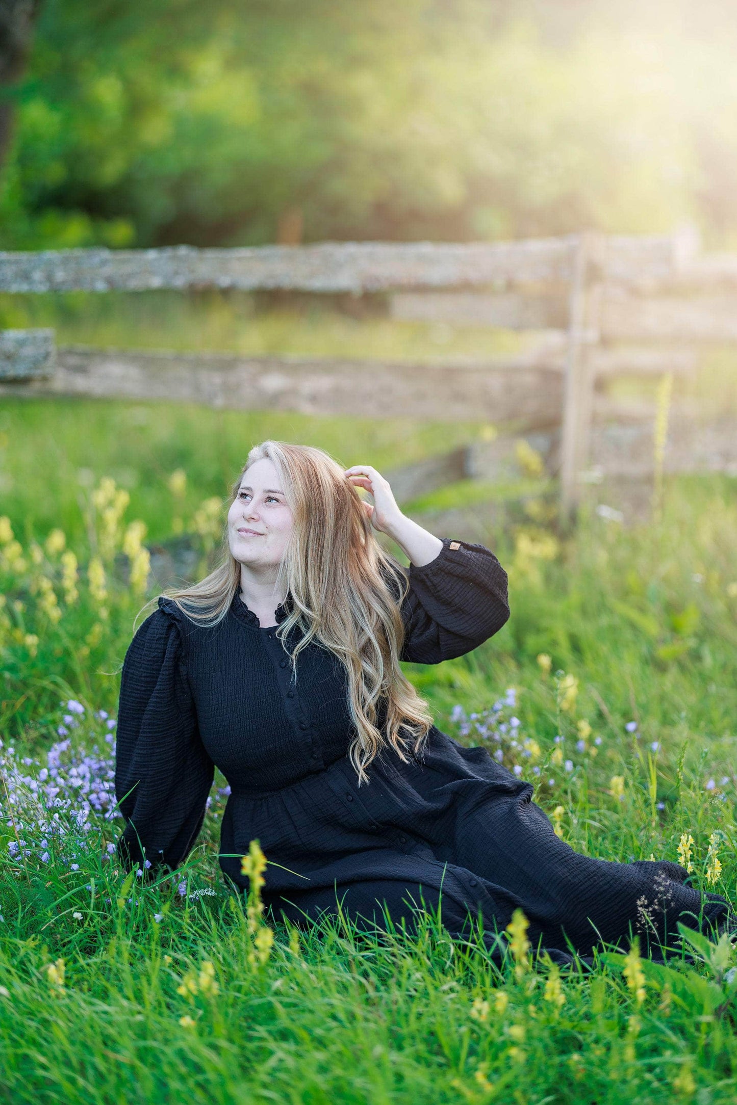 ByLien-Shop Meditate Musselin Smock Kjole - Black Onyx