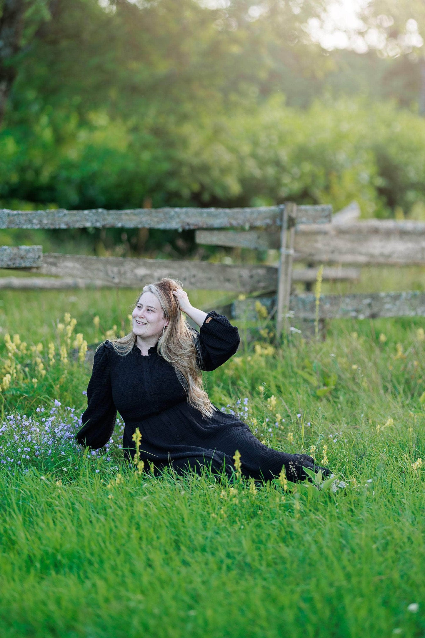 ByLien-Shop Meditate Musselin Smock Kjole - Black Onyx