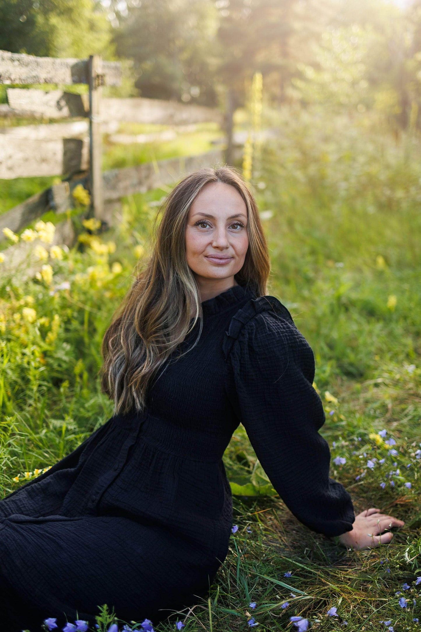 ByLien-Shop Meditate Musselin Smock Kjole - Black Onyx