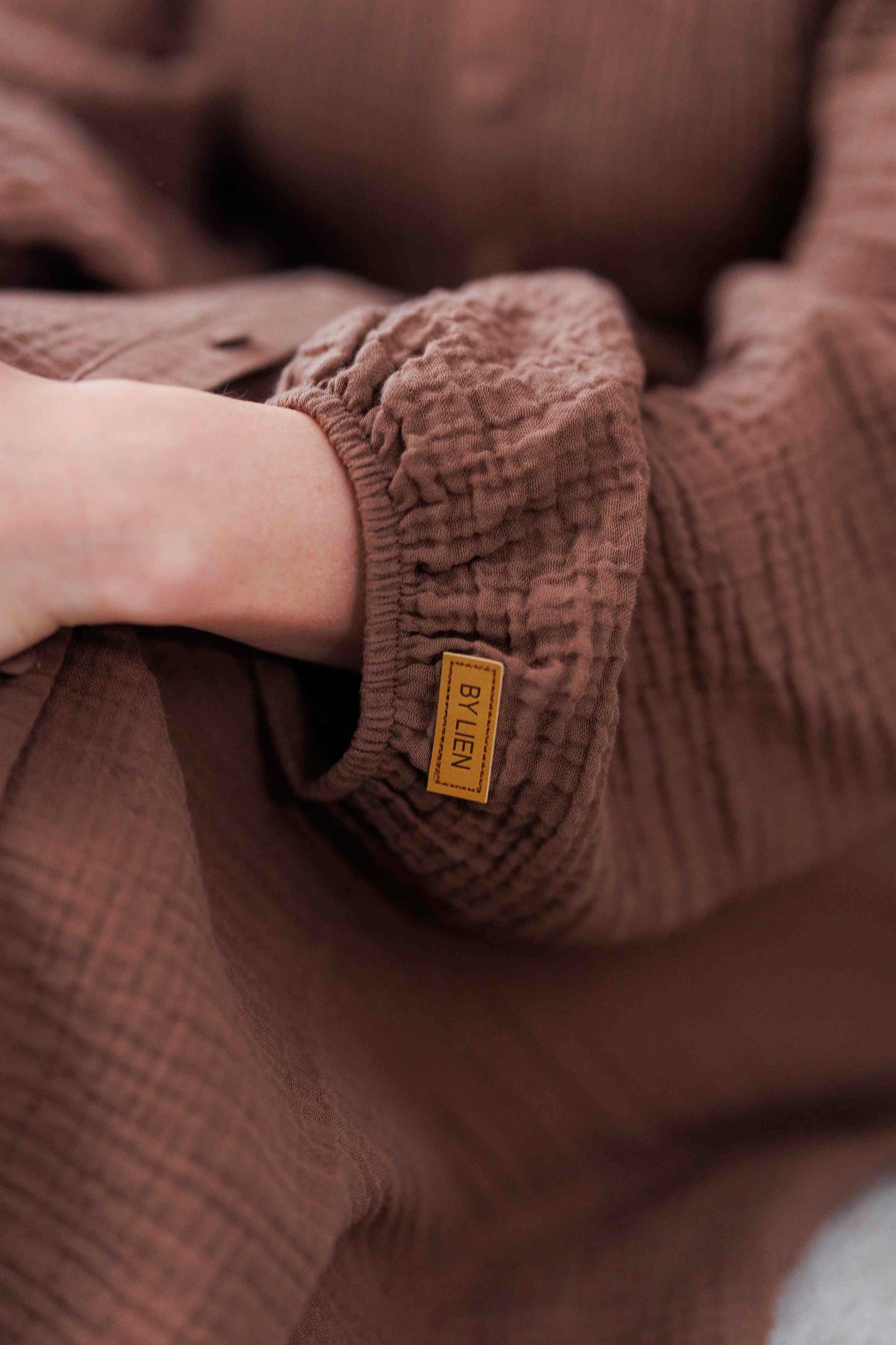 ByLien-Shop Meditate Musselin Smock Kjole - Cocoa Brown