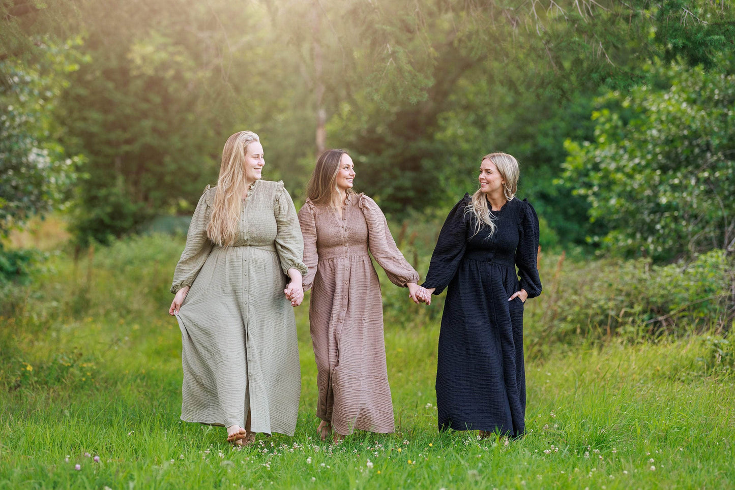 ByLien-Shop Meditate Musselin Smock Kjole - Shadow