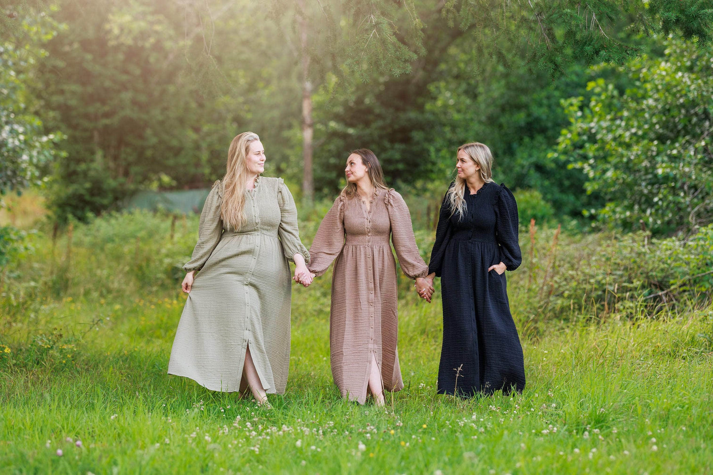 ByLien-Shop Meditate Musselin Smock Kjole - Shadow