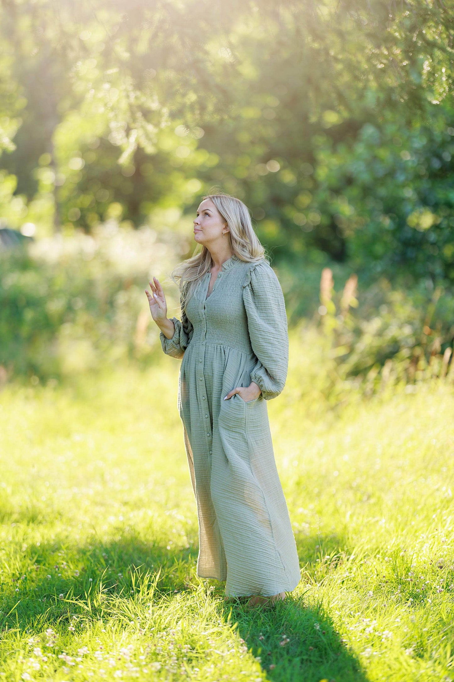 ByLien-Shop Meditate Musselin Smock Kjole - Shadow