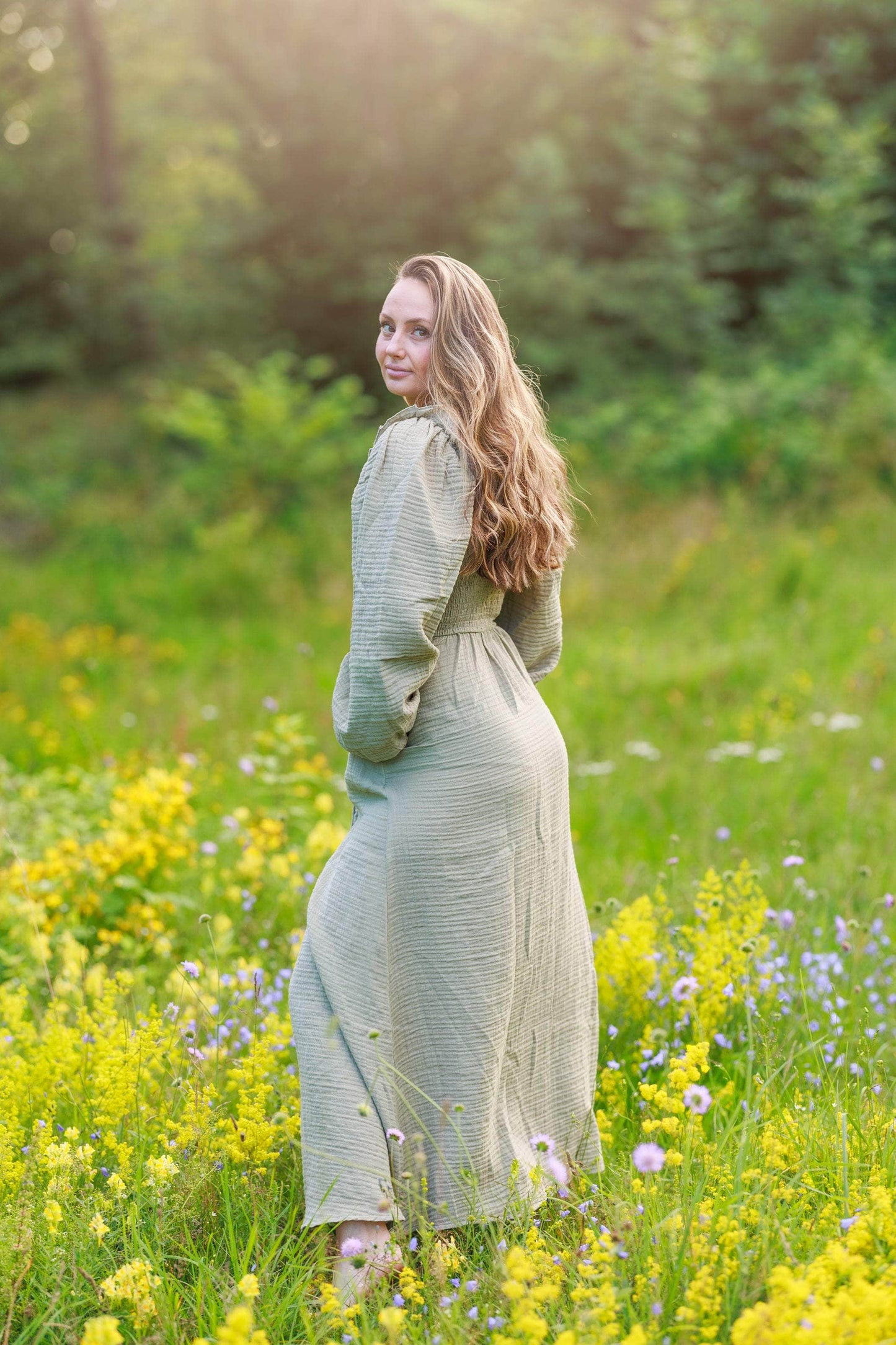 ByLien-Shop Meditate Musselin Smock Kjole - Shadow