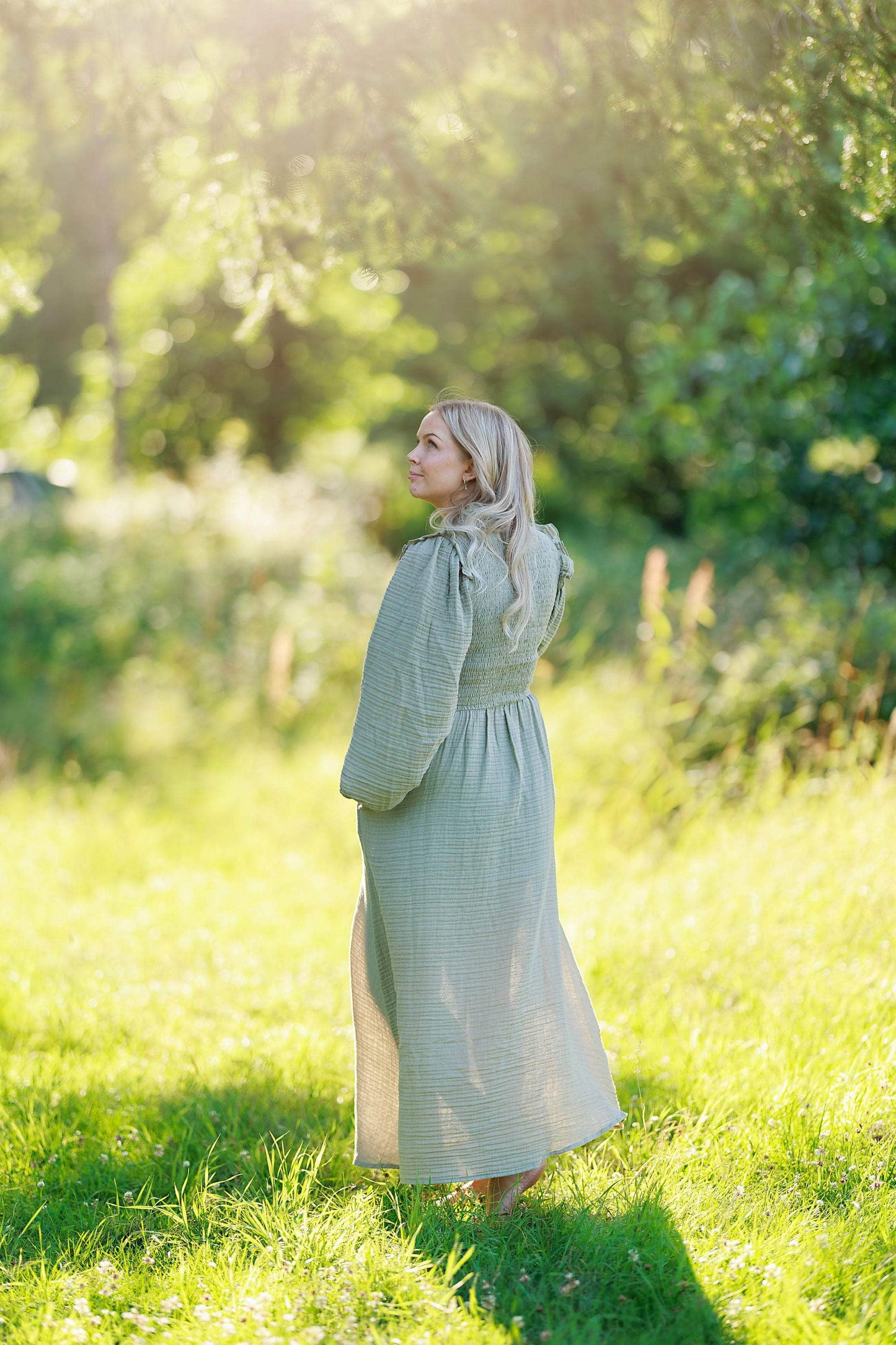 ByLien-Shop Meditate Musselin Smock Kjole - Shadow