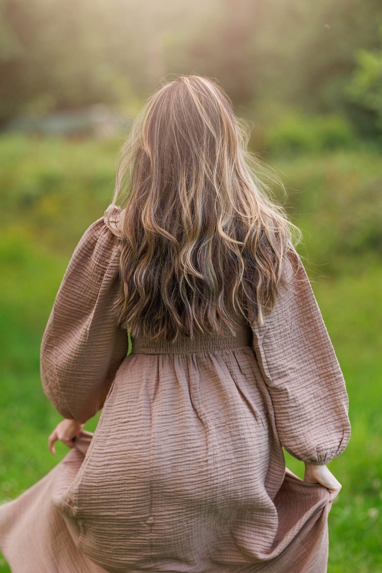 ByLien-Shop Meditate Musselin Smock Kjole - Simply Taupe