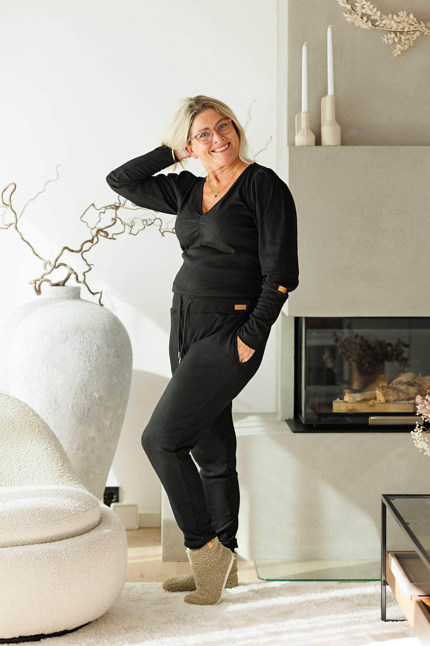 ByLien-Shop Peaceful Loungewear Bukse - Black Onyx