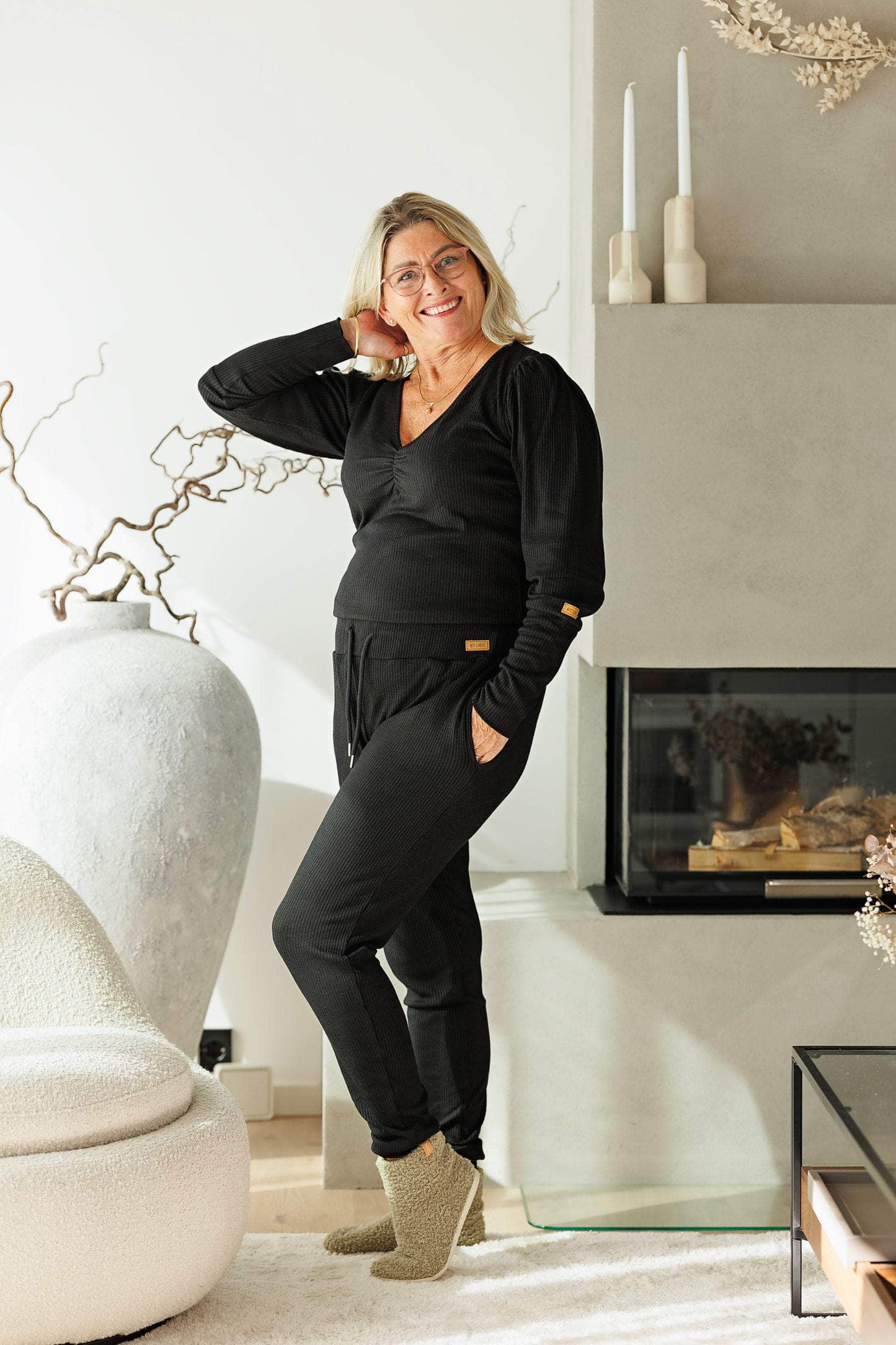ByLien-Shop Peaceful Loungewear Bukse - Black Onyx