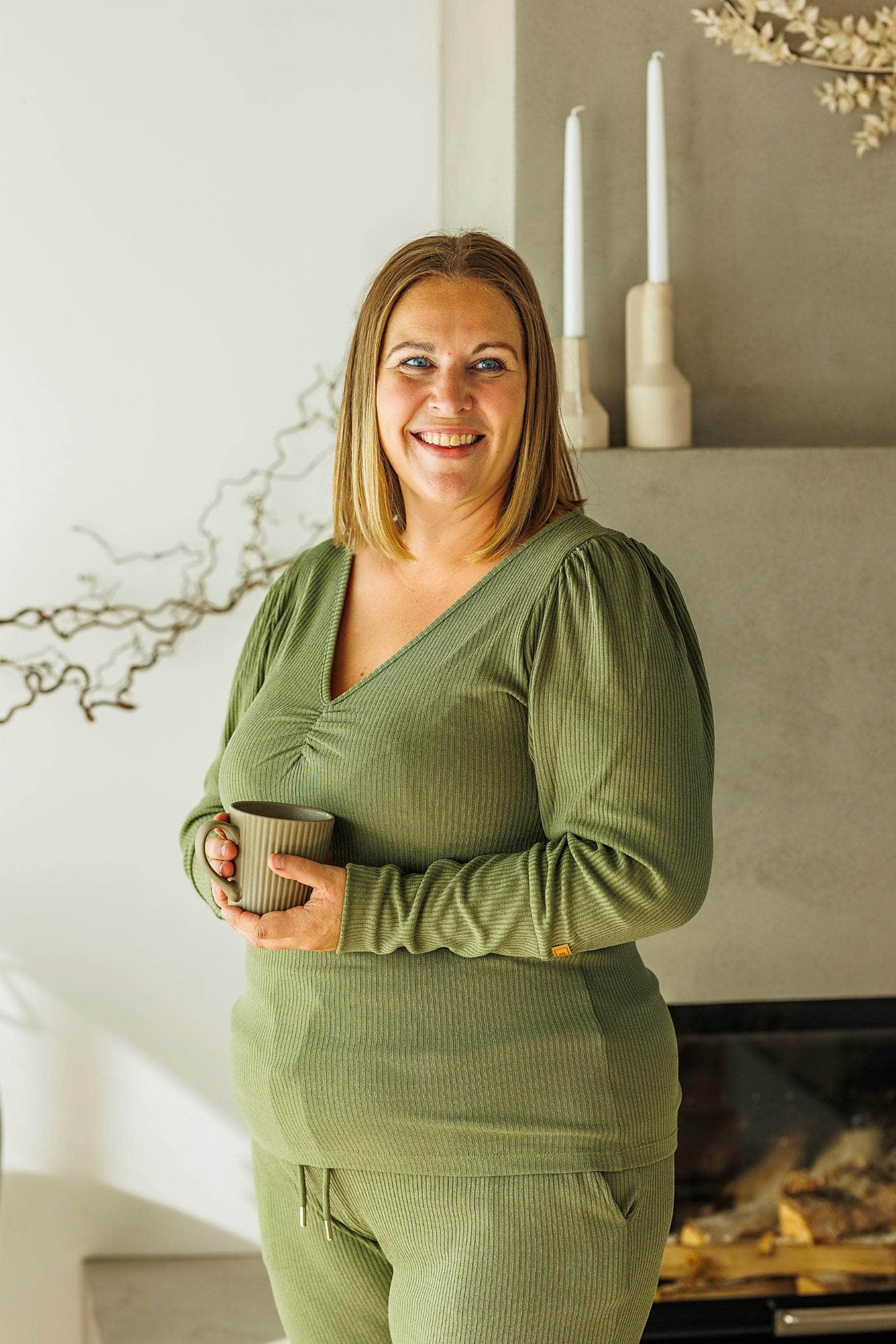 ByLien-Shop Peaceful Loungewear Bukse - Oil Green