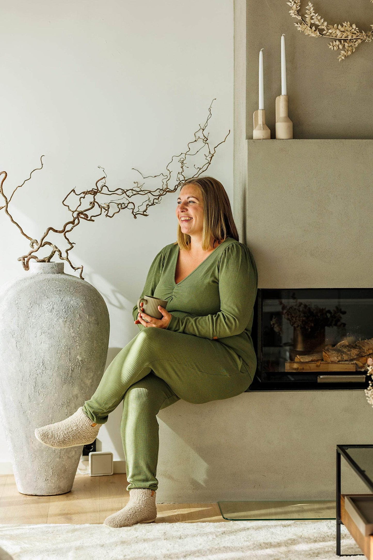 ByLien-Shop Peaceful Loungewear Genser - Oil Green