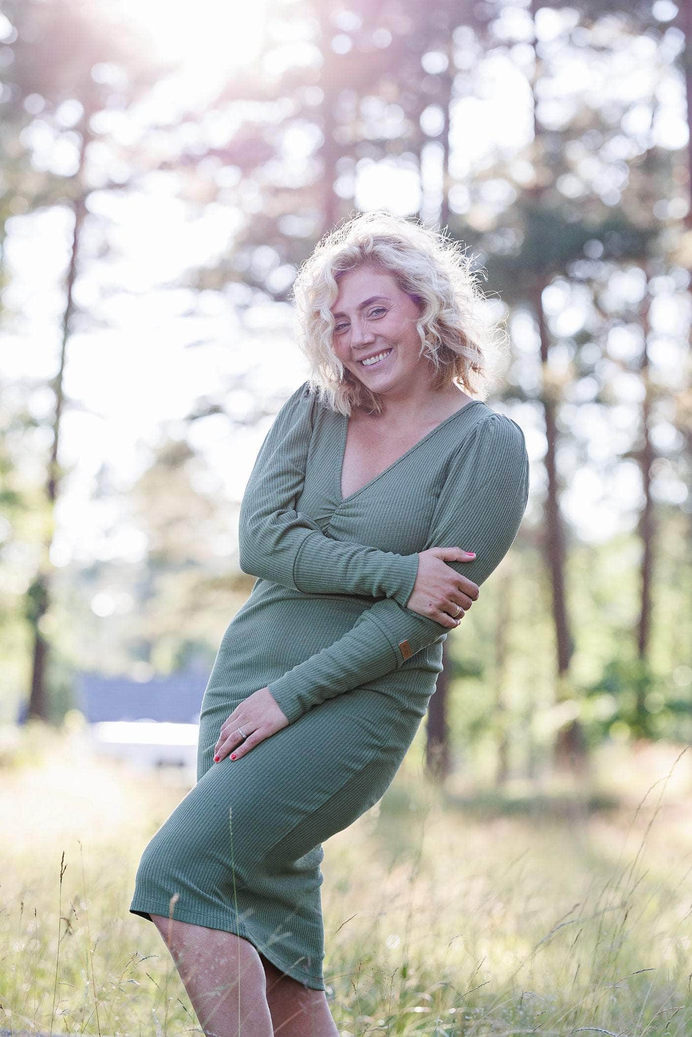 ByLien-Shop Peaceful Loungewear Kjole - Oil Green