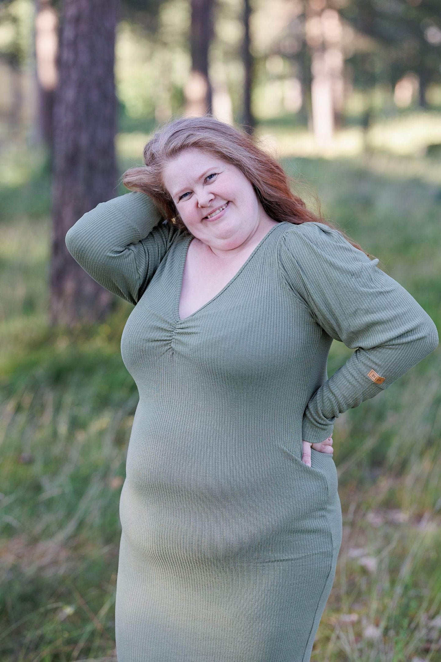 ByLien-Shop Peaceful Loungewear Kjole - Oil Green