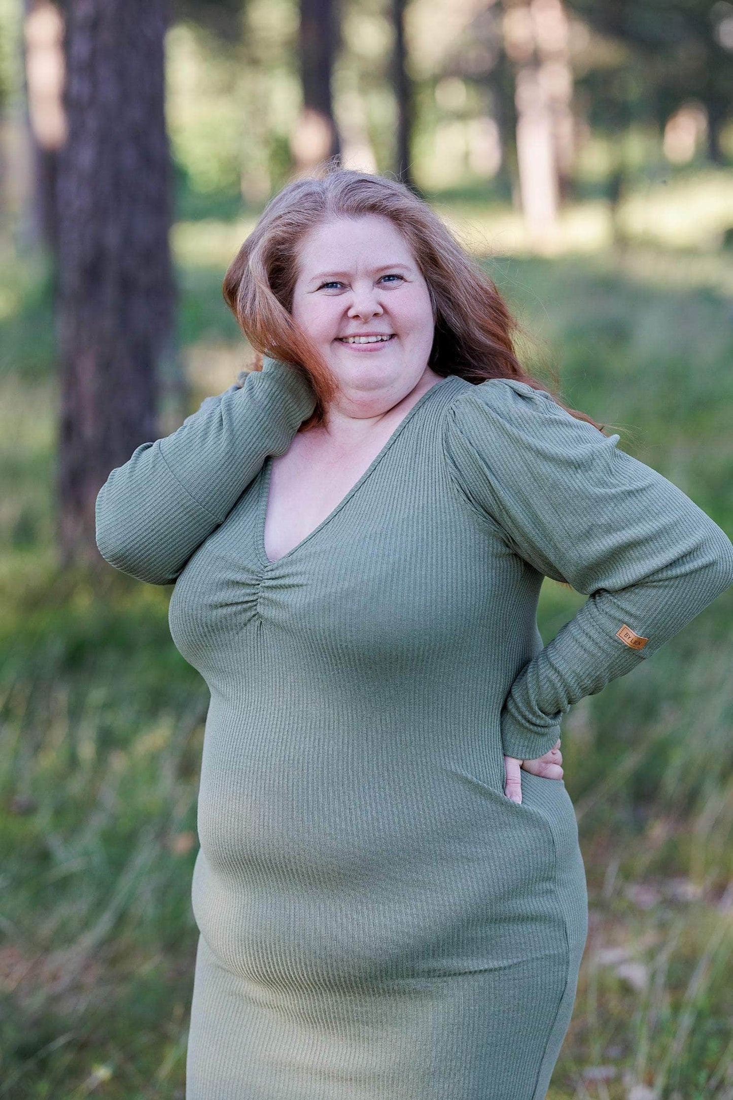 ByLien-Shop Peaceful Loungewear Kjole - Oil Green