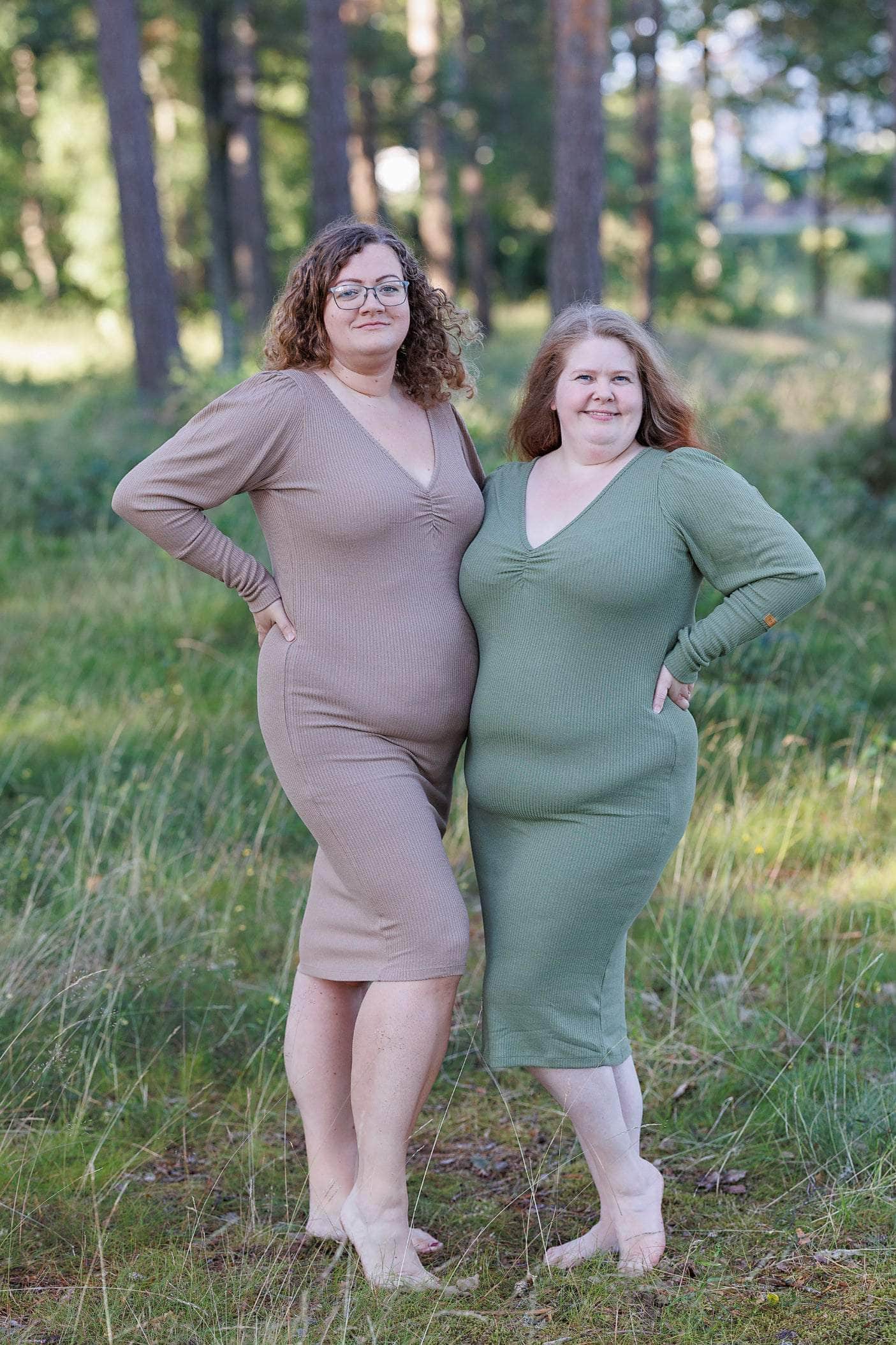 ByLien-Shop Peaceful Loungewear Kjole - Oil Green