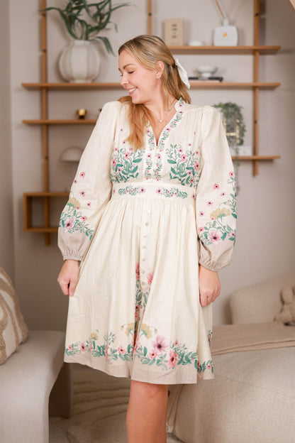 By Lien Bloom Dress - Beige