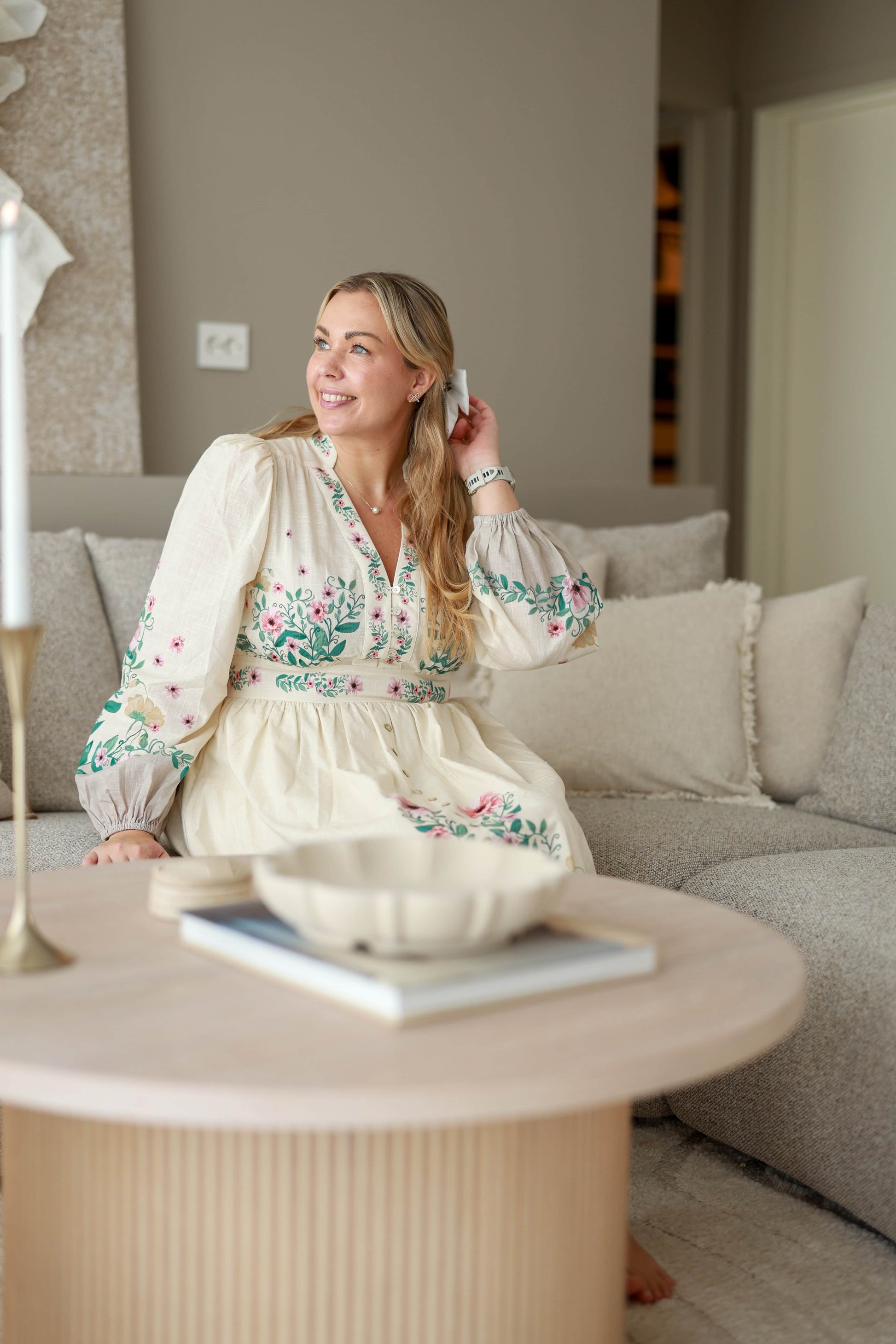 By Lien Bloom Dress - Beige