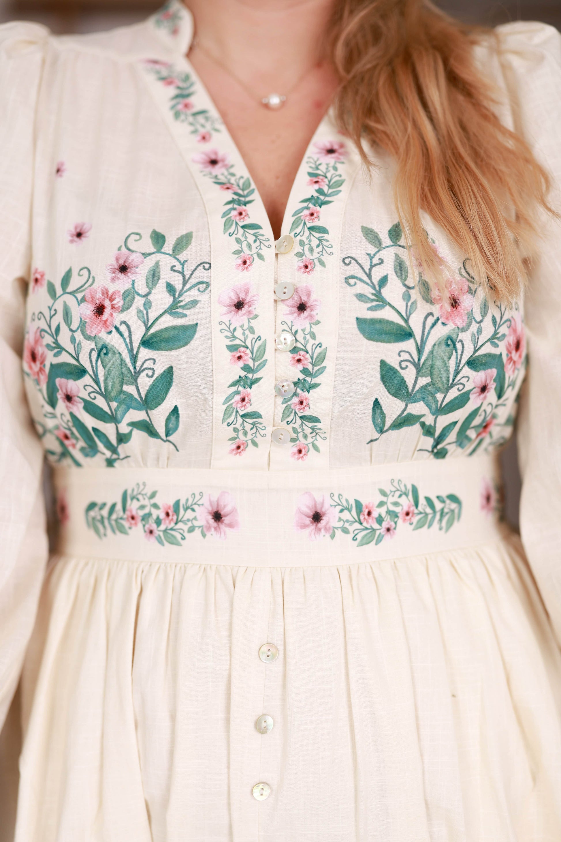 By Lien Bloom Dress - Beige