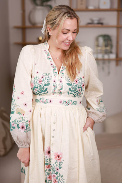 By Lien Bloom Dress - Beige