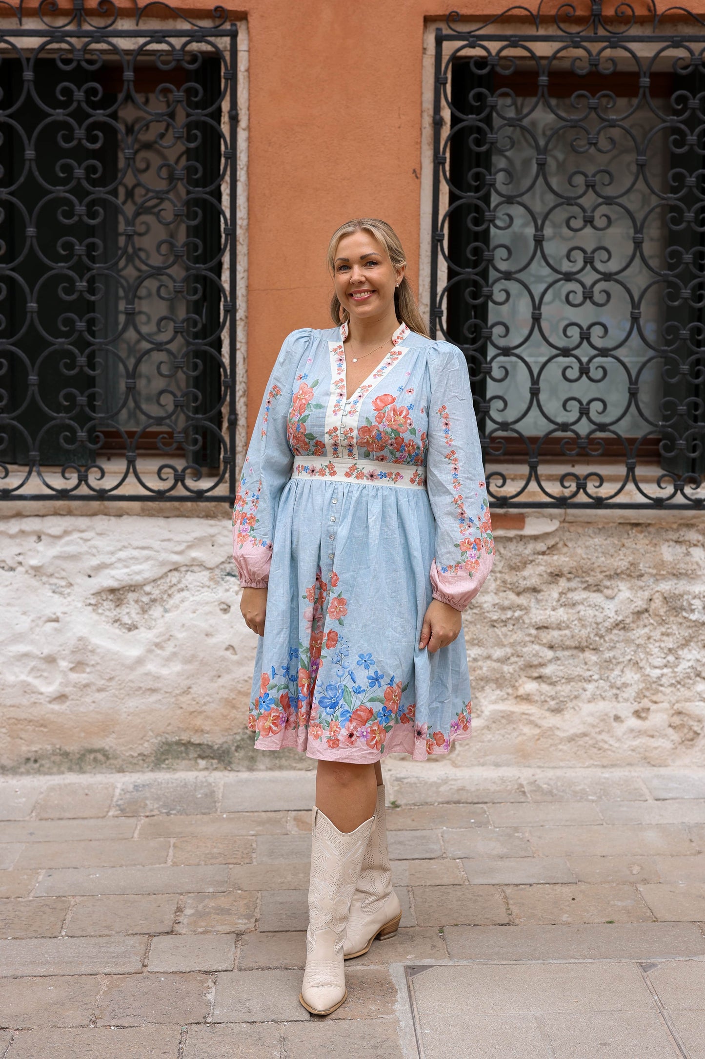 By Lien Bloom Dress - Blå