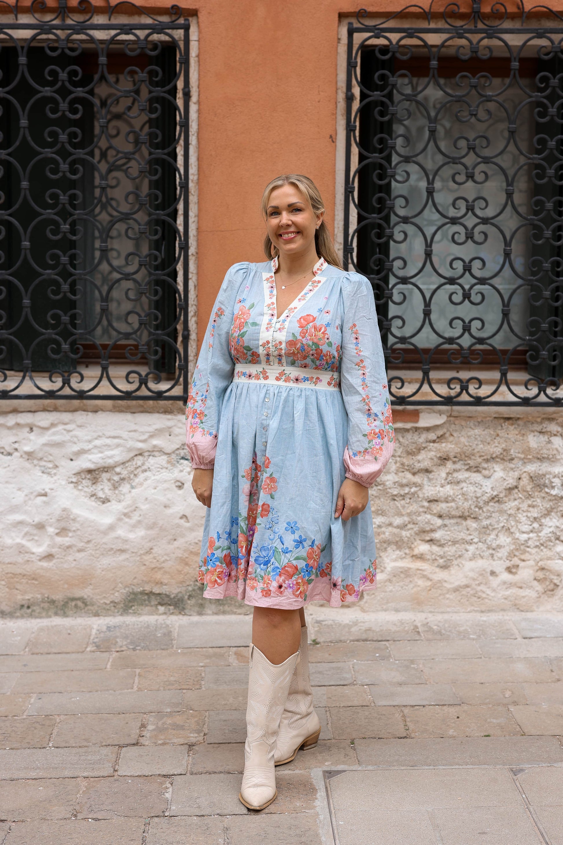 By Lien Bloom Dress - Blå