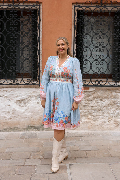 By Lien Bloom Dress - Blå