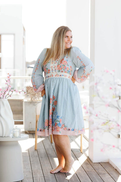 By Lien Bloom Dress - Blå