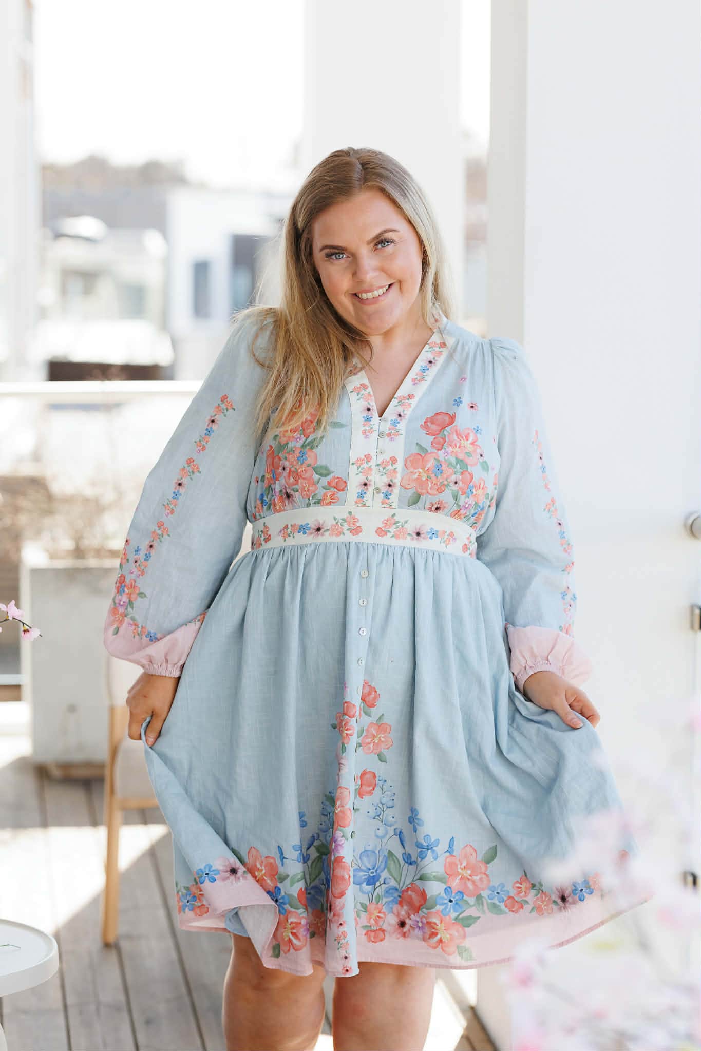 By Lien Bloom Dress - Blå