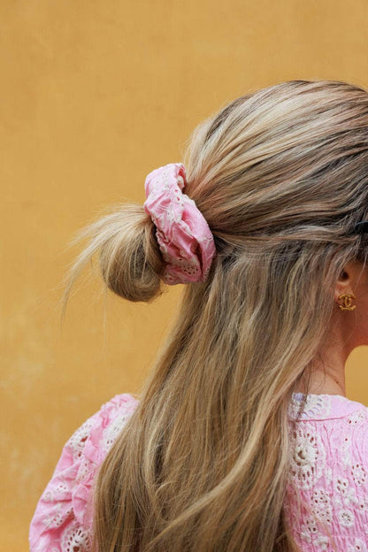 By Lien OZ Hope Scrunchie - Ashley Blue/Coral Blush - 2pk